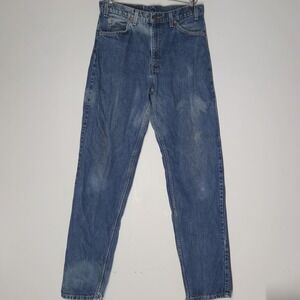 Vintage Levis 550 Jeans Mens 33x36 Blue Denim Relaxed Fit Tapered Leg Orange Tab